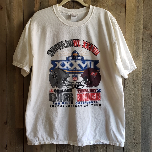 Gildan Other - Super Bowl 2003 Raiders Buccaneers White T-Shirt
